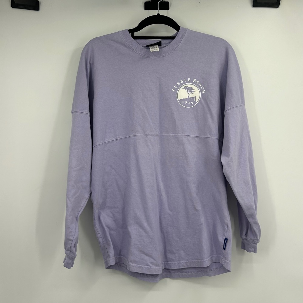 Spirit Jersey Pebble Beach 1919 Long Sleeve Shirt Lavender Purple Womens Small